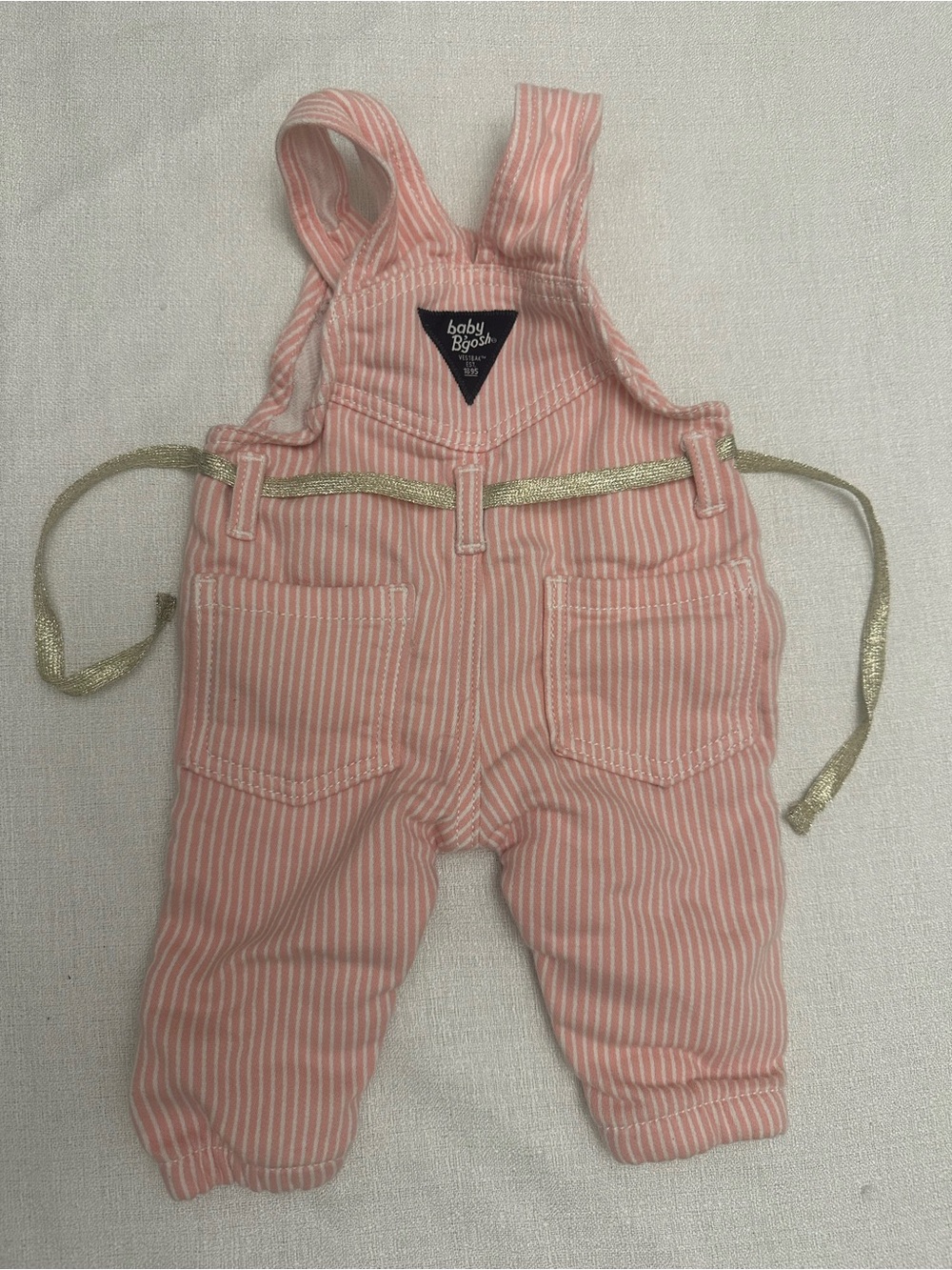 Baby B’gosh Pink Striped Overalls – Size 3 Months